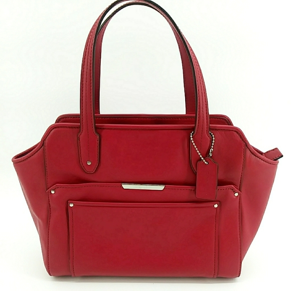 Coach Handbags - Like New Coach Leather Red Handbag